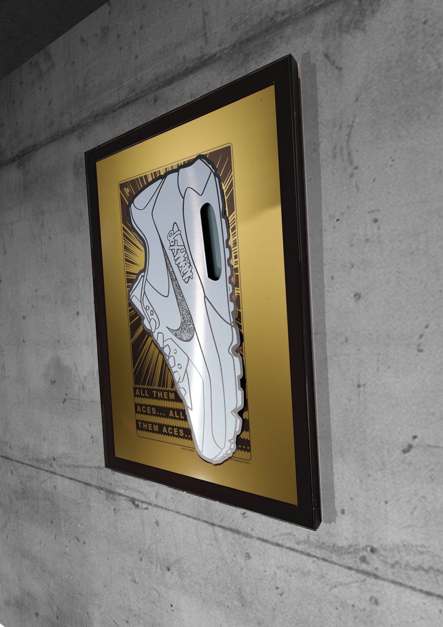 Art Jaz X TSAC - Limited Edition 'All Them Aces' Layered Gold Wall Art