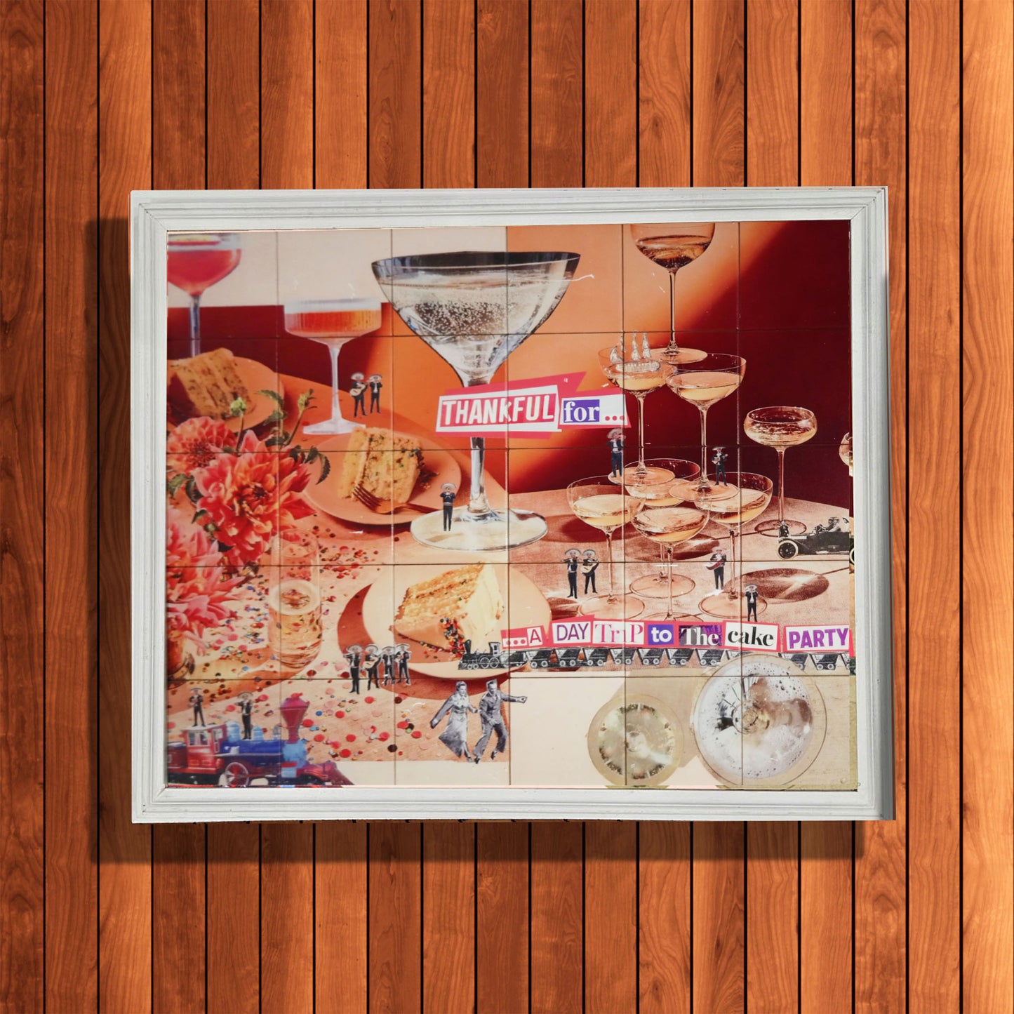Samantha Binns - Limited Edition 'Cake Town' Tiled Wall Art