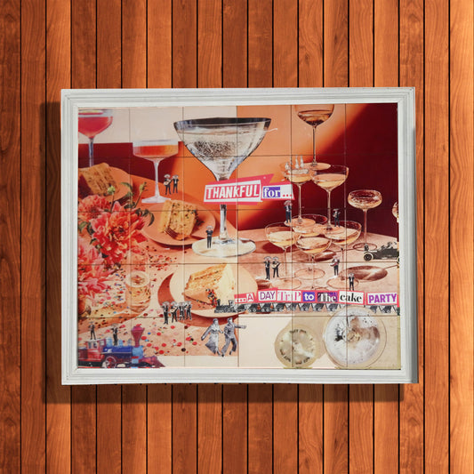 Samantha Binns - Limited Edition 'Cake Town' Tiled Wall Art
