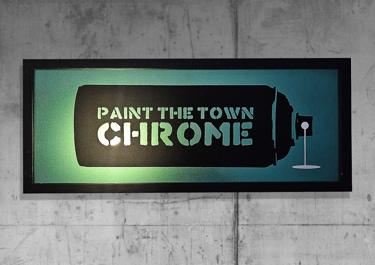 Art Jaz - 'Paint the Town Chrome' Black and Chameleon Wall Art