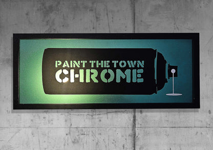 Art Jaz - 'Paint the Town Chrome' Black and Chameleon Wall Art