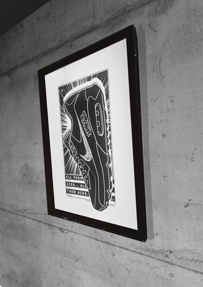 Art Jaz X TSAC - Limited Edition 'All Them Aces' Layered Glow In The Dark Wall Art