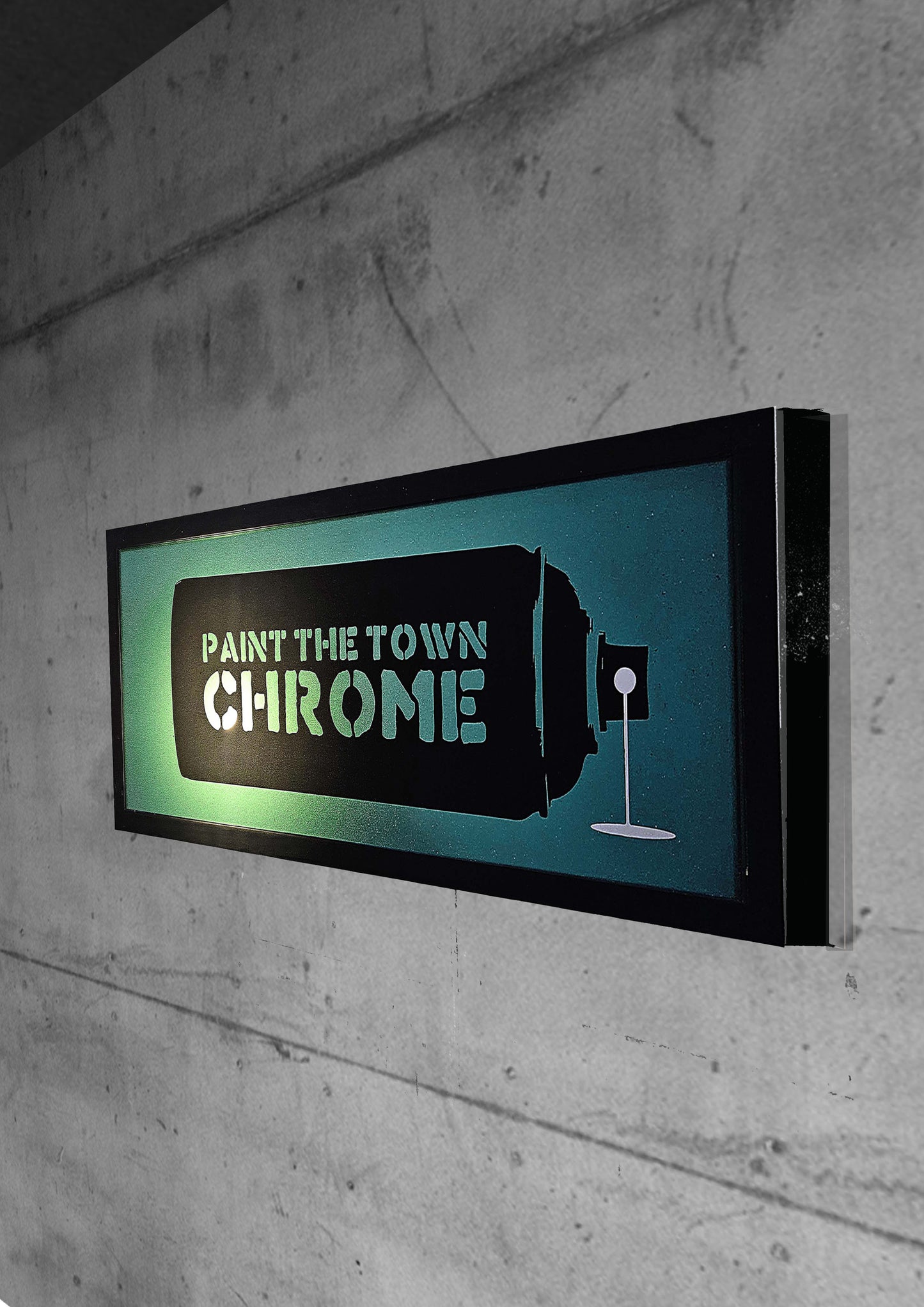 Art Jaz - 'Paint the Town Chrome' Black and Chameleon Wall Art