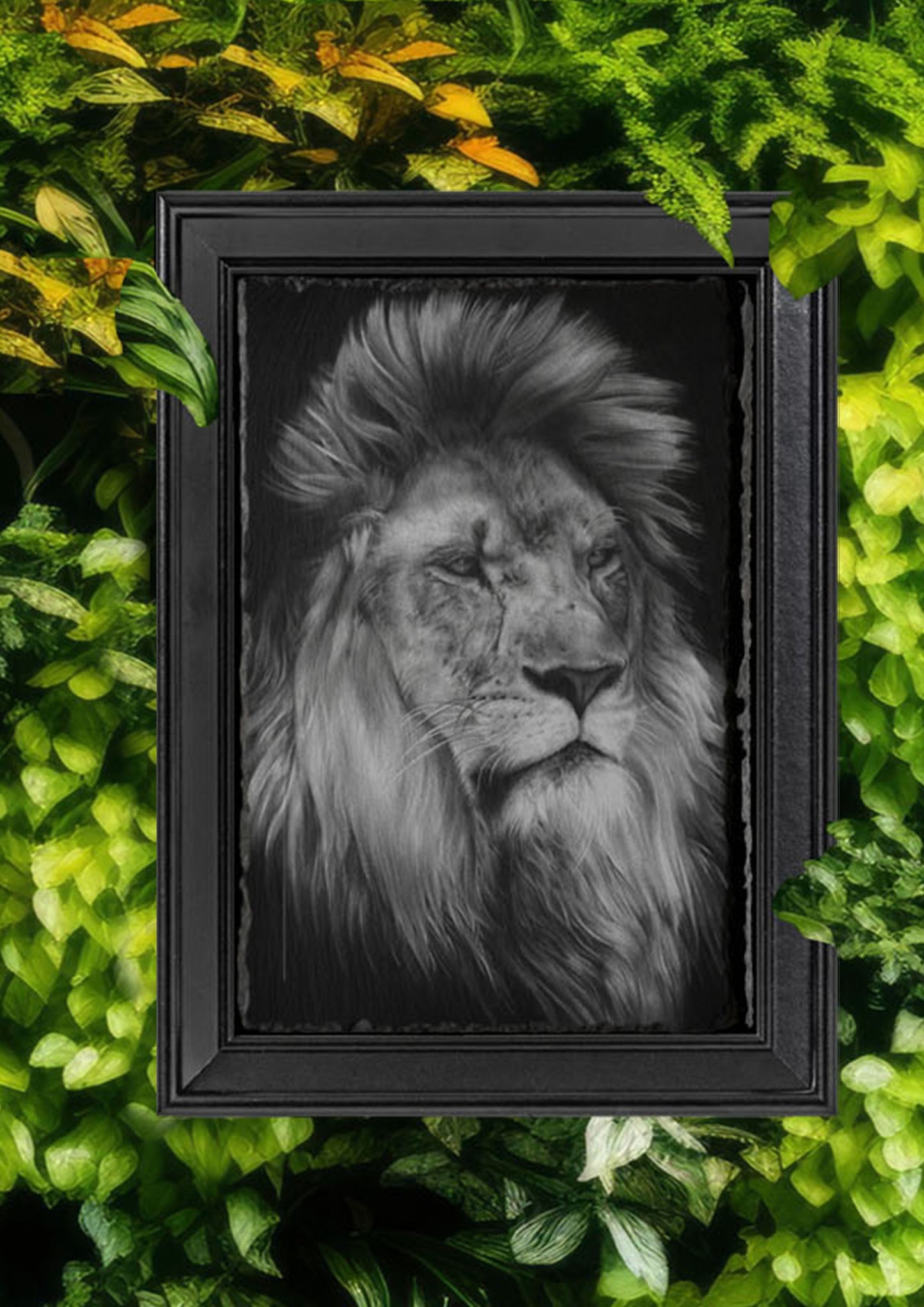 Emily Hinchcliffe - 'Lion' Slate Wall Art