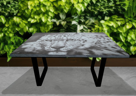 Emily Hinchcliffe - 'Snow Leopard' Slate Coffee Table