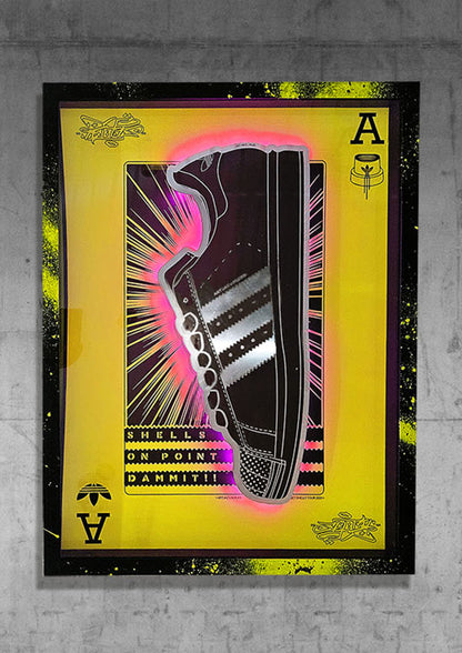 Art Jaz X TSAC - Limited Edition 'Shells On Point' Layered LED Yellow Wall Art
