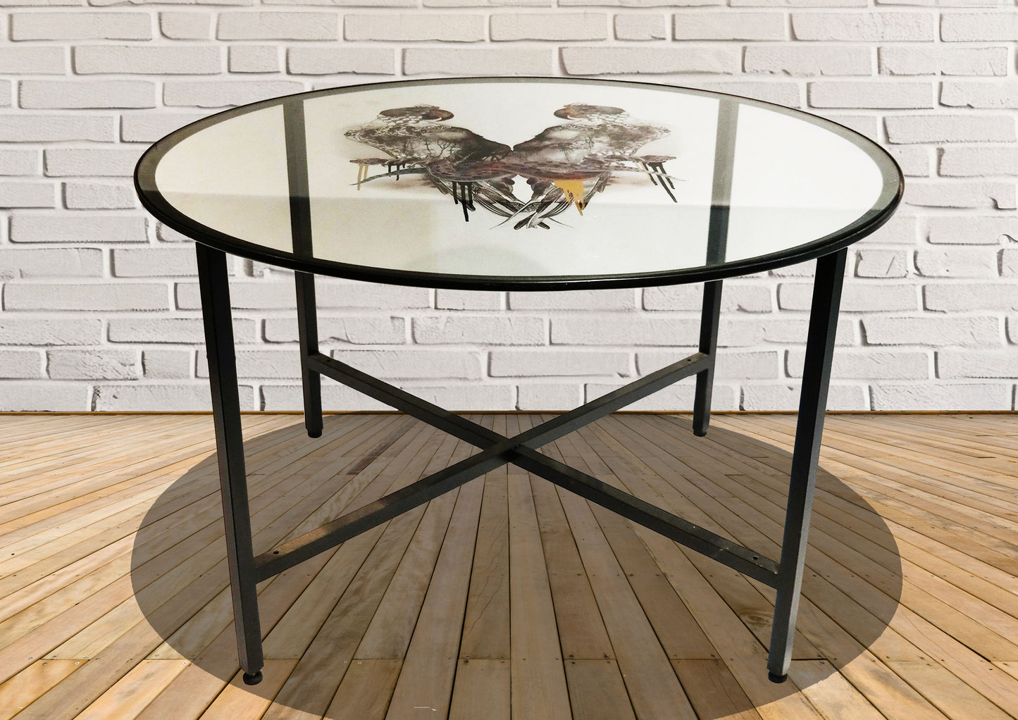 Not Now Nancy - 'Truth Teller' Round Glass Coffee Table