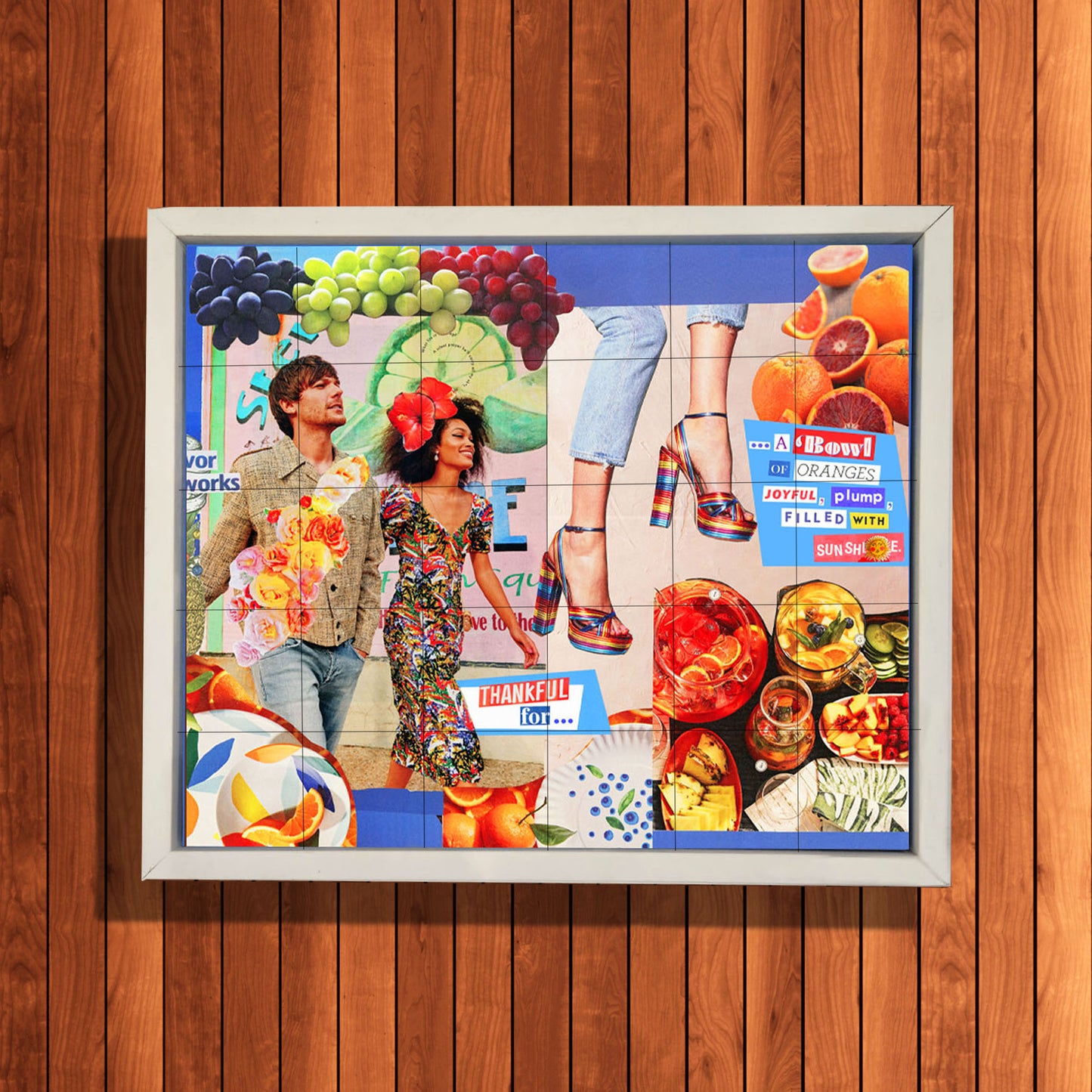 Samantha Binns - Limited Edition 'Oranges' Tiled Wall Art