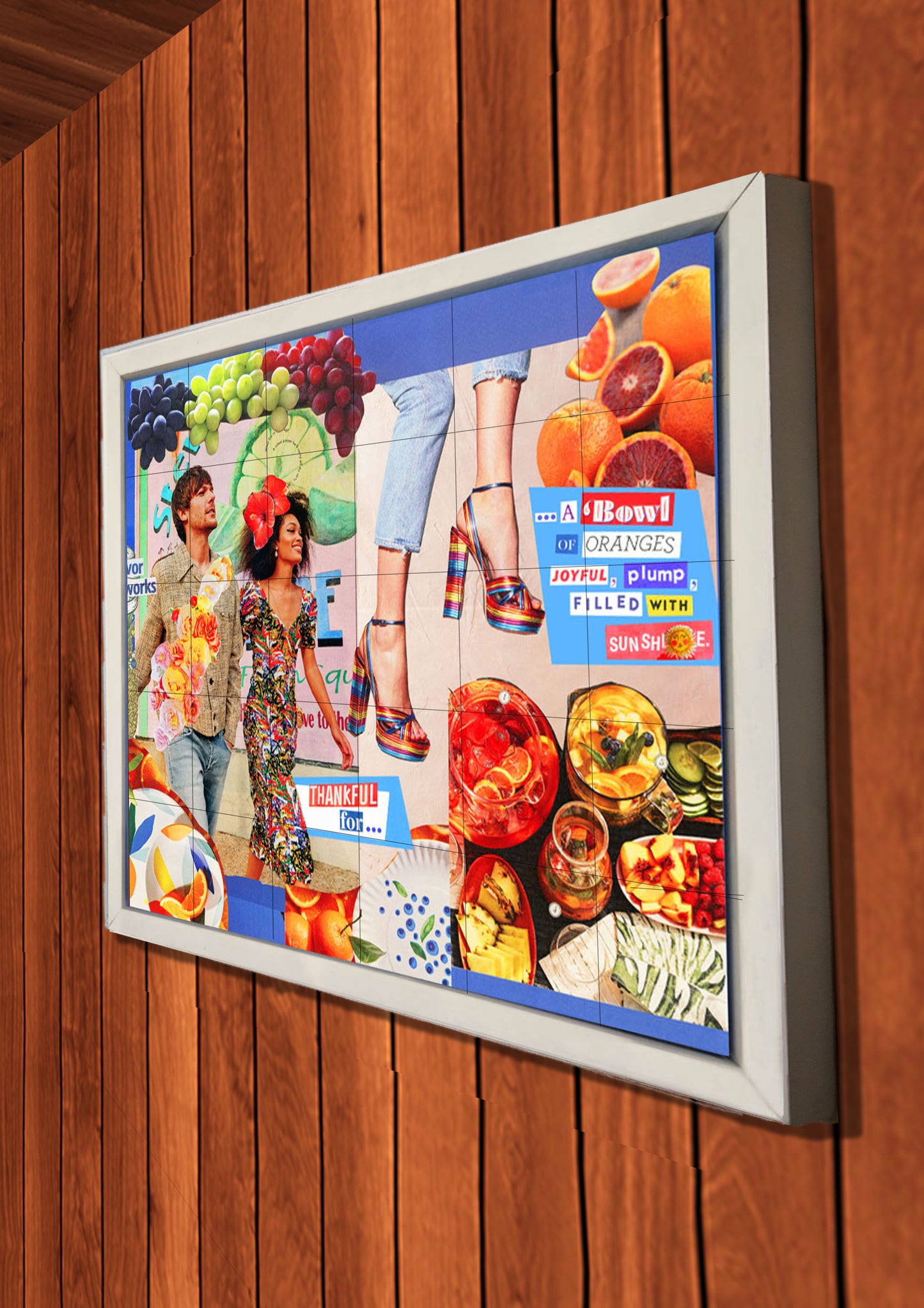 Samantha Binns - Limited Edition 'Oranges' Tiled Wall Art