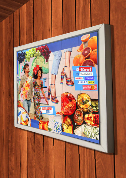 Samantha Binns - Limited Edition 'Oranges' Tiled Wall Art