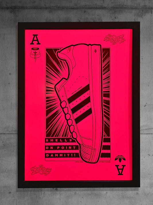 Art Jaz - 'Shells On Point' Florescent Pink Wall Art