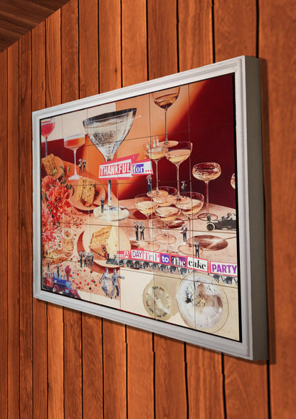 Samantha Binns - Limited Edition 'Cake Town' Tiled Wall Art